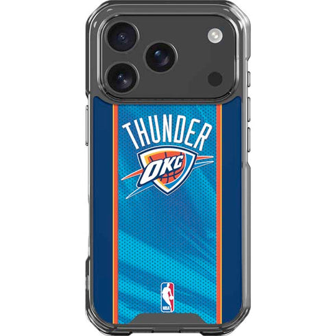 NBA Oklahoma City Thunder Blue Jersey iPhone 18 Pro Clear Case