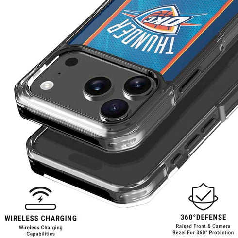 NBA Oklahoma City Thunder Blue Jersey iPhone 18 Pro Clear Case