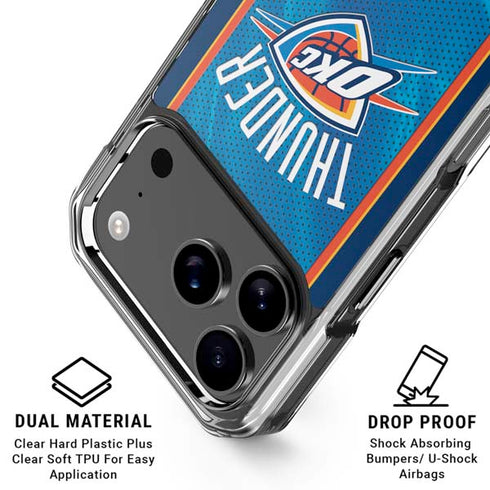 NBA Oklahoma City Thunder Blue Jersey iPhone 18 Pro Clear Case