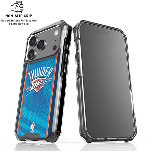 NBA Oklahoma City Thunder Blue Jersey iPhone 18 Pro Clear Case