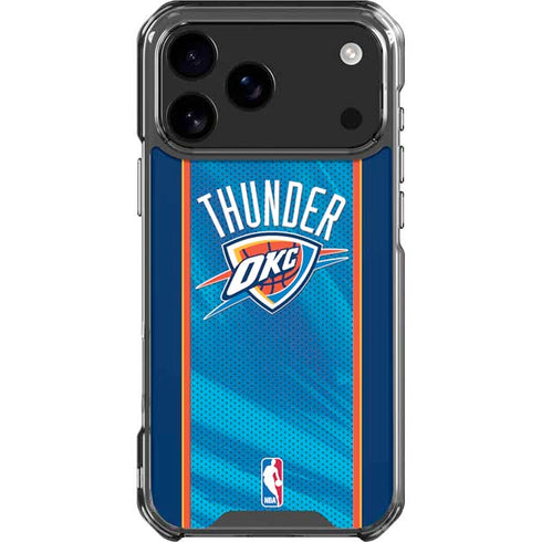 NBA Oklahoma City Thunder Blue Jersey iPhone 18 Pro Max Clear Case
