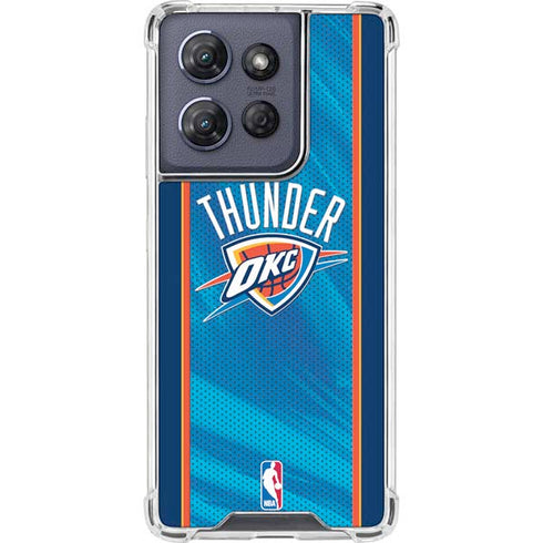 NBA Oklahoma City Thunder Blue Jersey Moto G 5G (2025) Clear Case