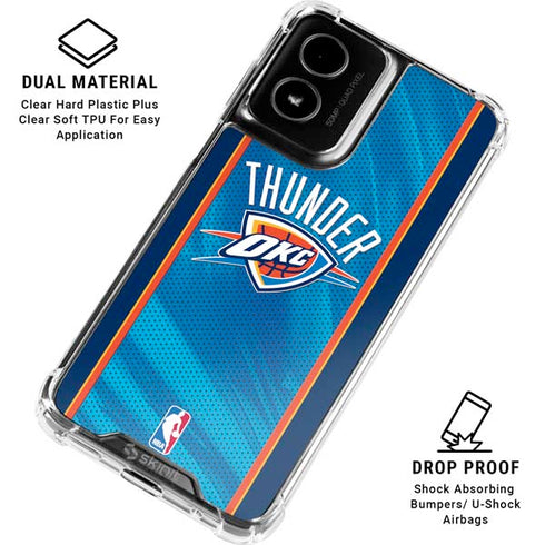 NBA Oklahoma City Thunder Blue Jersey Moto G Power 5G (2024) Clear Case