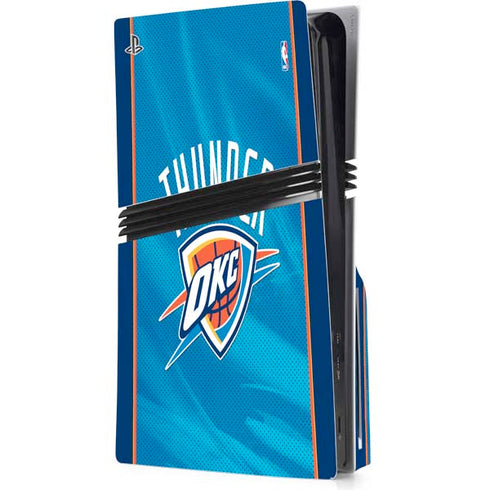 NBA Oklahoma City Thunder Blue Jersey PS5 Pro Disk Console Skin