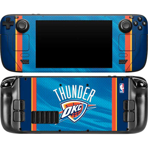 NBA Oklahoma City Thunder Blue Jersey Steam Deck Handheld Gaming Computer Skin