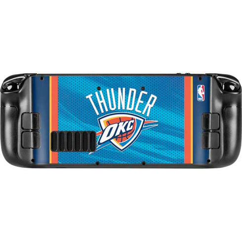 NBA Oklahoma City Thunder Blue Jersey Steam Deck Handheld Gaming Computer Skin