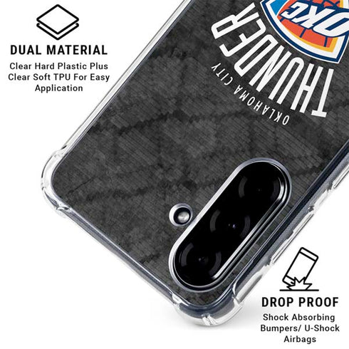 NBA Oklahoma City Thunder Dark Rust Galaxy A36 5G Clear Case