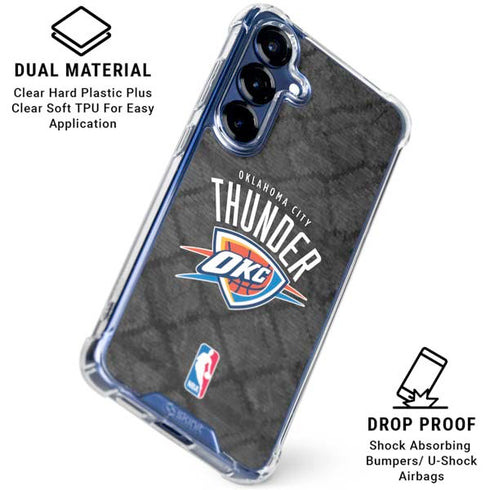 NBA Oklahoma City Thunder Dark Rust Galaxy S25 Clear Case