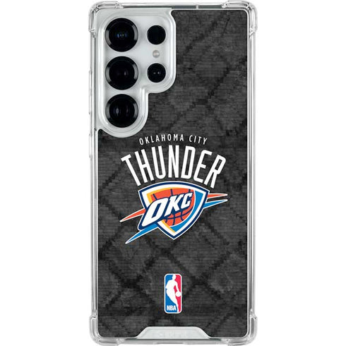 NBA Oklahoma City Thunder Dark Rust Galaxy S25 Ultra Clear Case