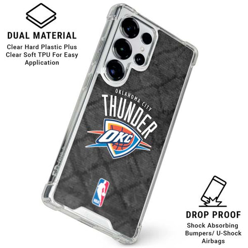 NBA Oklahoma City Thunder Dark Rust Galaxy S26 Ultra Clear Case