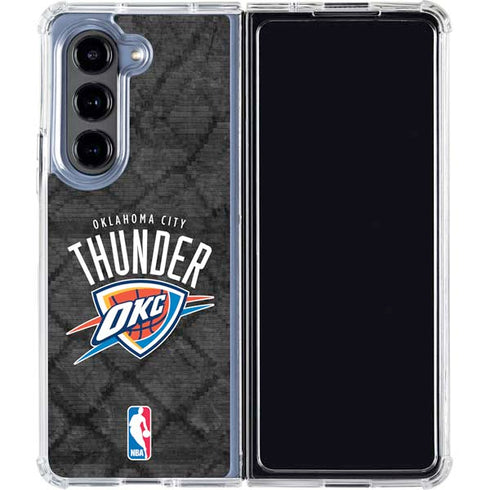 NBA Oklahoma City Thunder Dark Rust Galaxy Z Fold5 5G Clear Case
