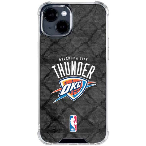 NBA Oklahoma City Thunder Dark Rust iPhone 15 Clear Case