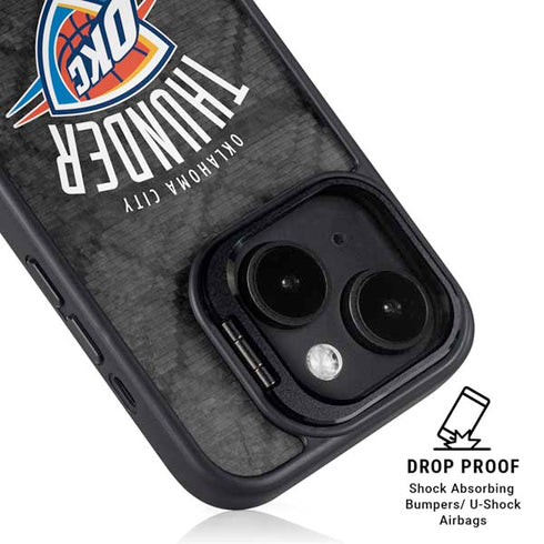 NBA Oklahoma City Thunder Dark Rust iPhone 15 Kickstand Case