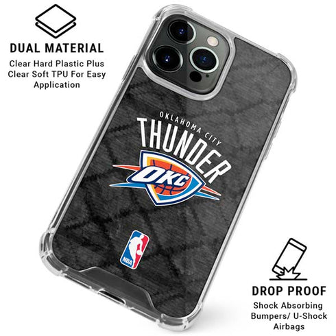 NBA Oklahoma City Thunder Dark Rust iPhone 16 Pro Clear Case