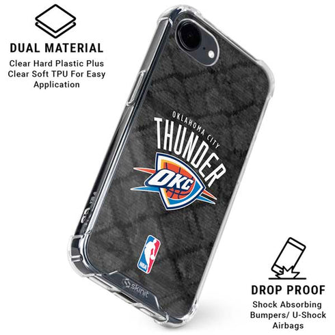 NBA Oklahoma City Thunder Dark Rust iPhone 16e Clear Case