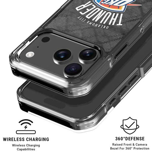 NBA Oklahoma City Thunder Dark Rust iPhone 18 Pro Clear Case