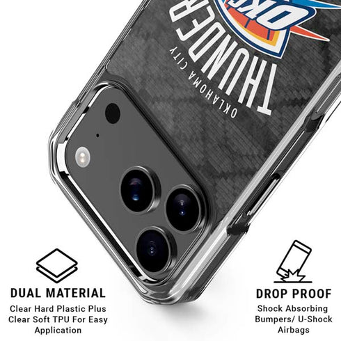 NBA Oklahoma City Thunder Dark Rust iPhone 18 Pro Clear Case