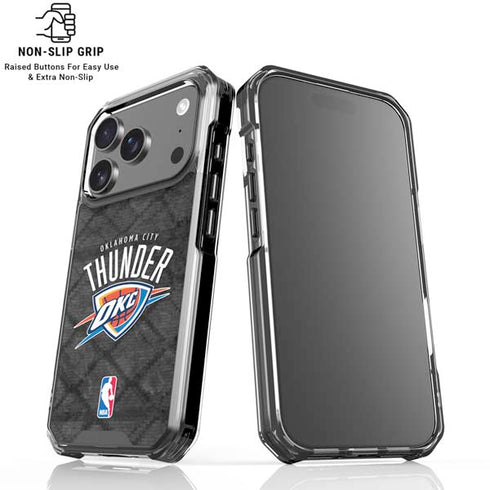 NBA Oklahoma City Thunder Dark Rust iPhone 18 Pro Clear Case