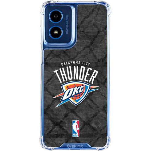 NBA Oklahoma City Thunder Dark Rust Moto G Play 4G (2024) Clear Case