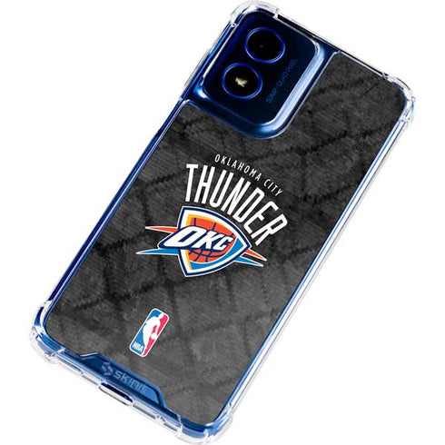 NBA Oklahoma City Thunder Dark Rust Moto G Play 4G (2024) Clear Case