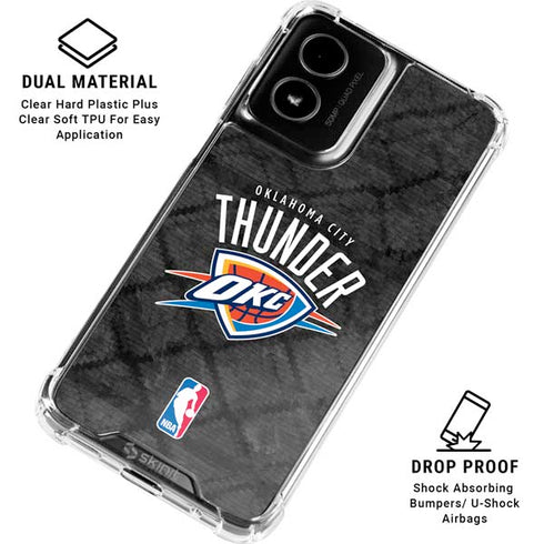 NBA Oklahoma City Thunder Dark Rust Moto G Power 5G (2024) Clear Case
