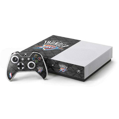 NBA Oklahoma City Thunder Dark Rust Xbox One S Console and Controller Bundle Skin