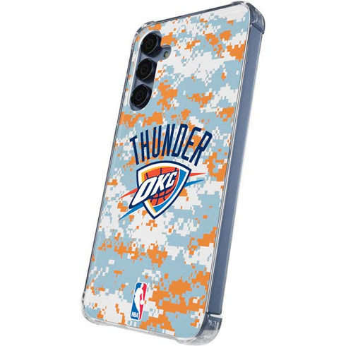 NBA Oklahoma City Thunder Digi Camo Galaxy A55 5G Clear Case