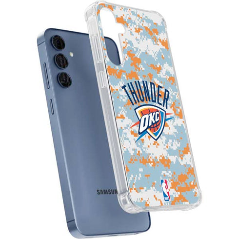 NBA Oklahoma City Thunder Digi Camo Galaxy A55 5G Clear Case