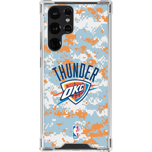 NBA Oklahoma City Thunder Digi Camo Galaxy S23 Ultra Clear Case