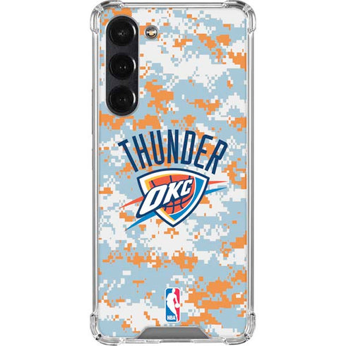 NBA Oklahoma City Thunder Digi Camo Galaxy S24 FE Clear Case