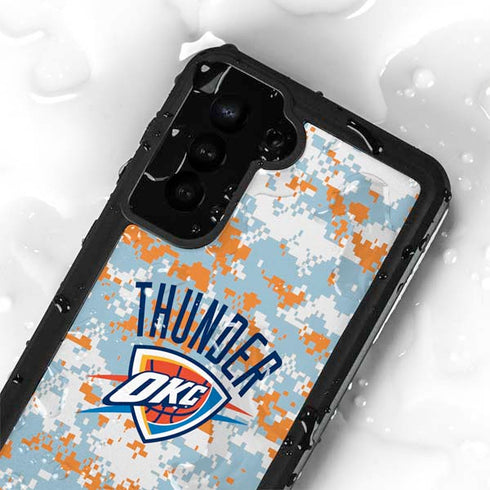 NBA Oklahoma City Thunder Digi Camo Galaxy S24 Plus Waterproof Case