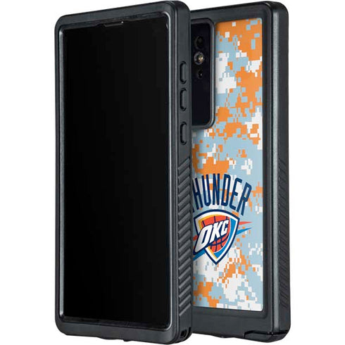 NBA Oklahoma City Thunder Digi Camo Galaxy S24 Ultra Waterproof Case