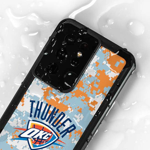 NBA Oklahoma City Thunder Digi Camo Galaxy S24 Ultra Waterproof Case