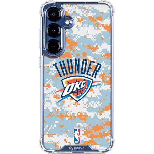 NBA Oklahoma City Thunder Digi Camo Galaxy S25 Clear Case