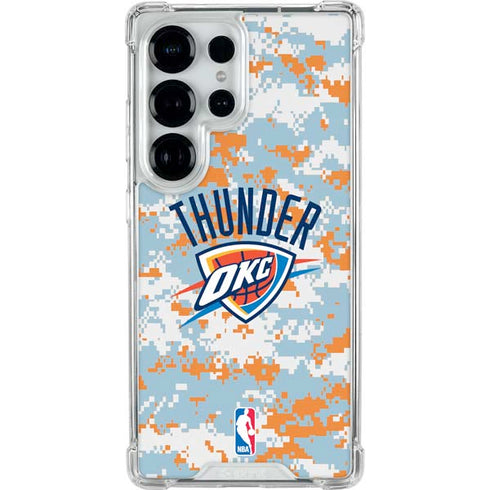 NBA Oklahoma City Thunder Digi Camo Galaxy S25 Ultra Clear Case