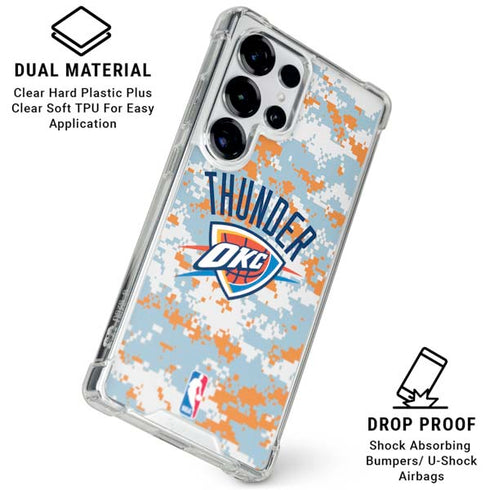 NBA Oklahoma City Thunder Digi Camo Galaxy S25 Ultra Clear Case