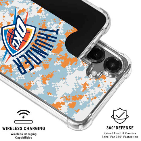 NBA Oklahoma City Thunder Digi Camo Galaxy S26 Clear Case