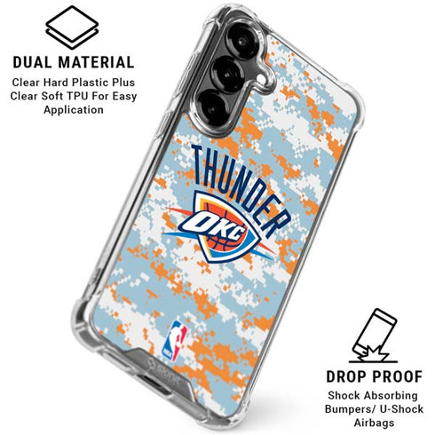 NBA Oklahoma City Thunder Digi Camo Galaxy S26 Plus Clear Case