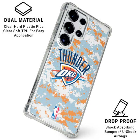 NBA Oklahoma City Thunder Digi Camo Galaxy S26 Ultra Clear Case