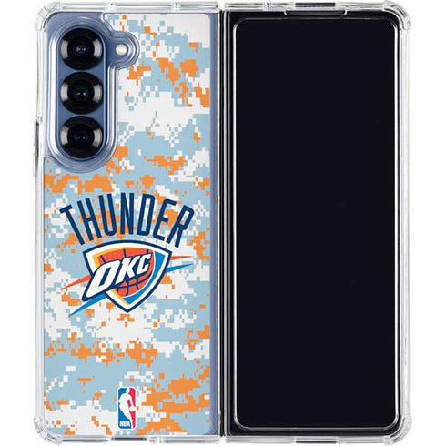 NBA Oklahoma City Thunder Digi Camo Galaxy Z Fold6 Clear Case