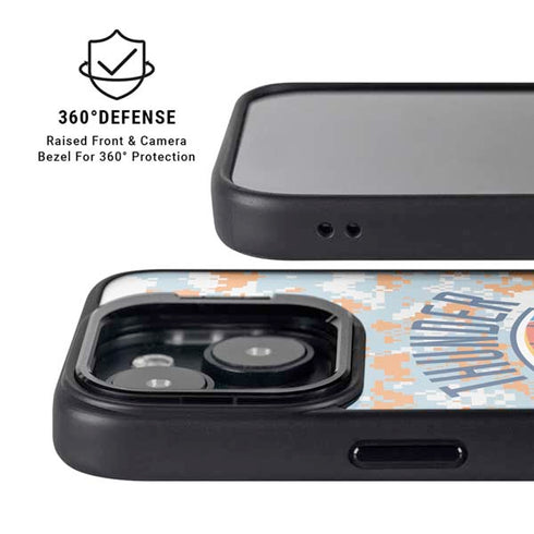 NBA Oklahoma City Thunder Digi Camo iPhone 14 Kickstand Case