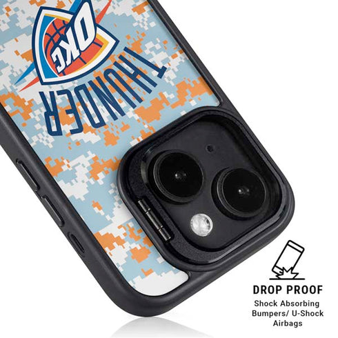NBA Oklahoma City Thunder Digi Camo iPhone 14 Plus Kickstand Case