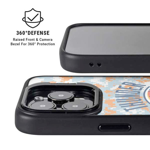 NBA Oklahoma City Thunder Digi Camo iPhone 14 Pro Max Kickstand Case