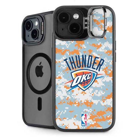 NBA Oklahoma City Thunder Digi Camo iPhone 15 Plus Kickstand Case