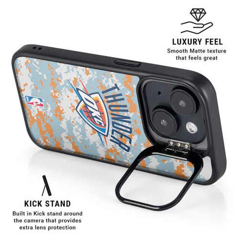 NBA Oklahoma City Thunder Digi Camo iPhone 15 Plus Kickstand Case