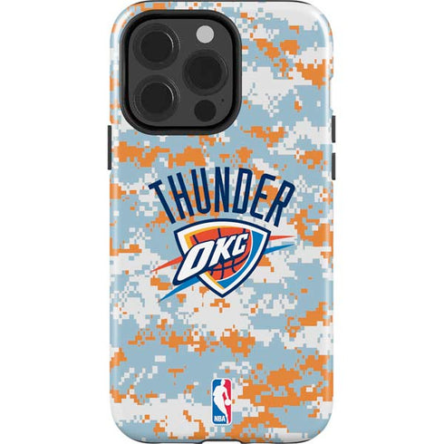 NBA Oklahoma City Thunder Digi Camo iPhone 15 Pro Impact Case