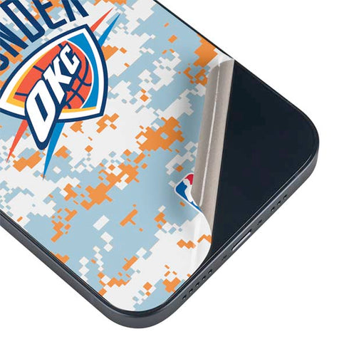 NBA Oklahoma City Thunder Digi Camo iPhone 15 Skin