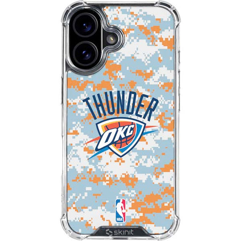 NBA Oklahoma City Thunder Digi Camo iPhone 16 Plus Clear Case