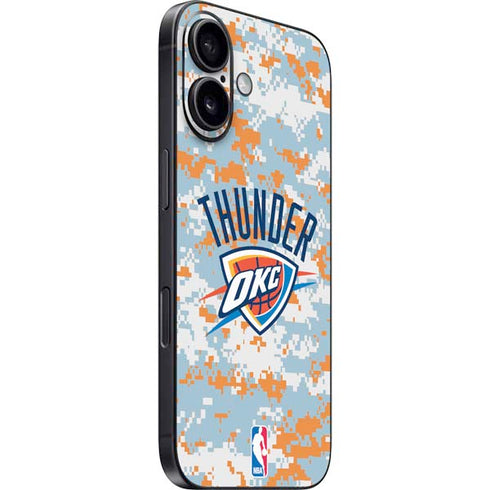 NBA Oklahoma City Thunder Digi Camo iPhone 16 Plus Skin