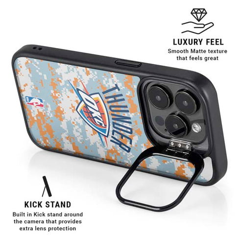 NBA Oklahoma City Thunder Digi Camo iPhone 16 Pro Kickstand Case